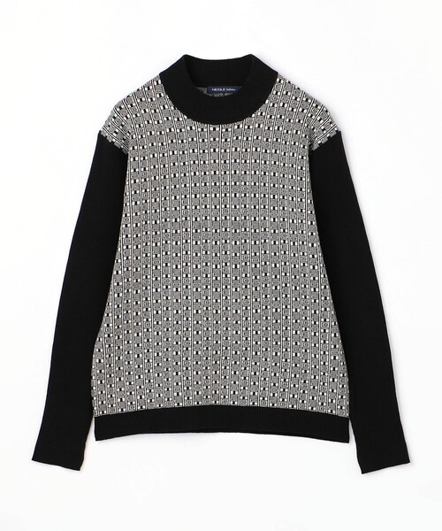 NICOLE selection(ニコルセレクション)の「幾何学柄モックネックニットプルオーバー(ニット/セーター・メンズ・その他2/ボルドー/その他3/ライトグレー・L/M/XL)」の19枚目の写真
