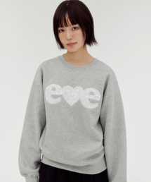 フラワーレース 刺繍レース ニキビパッチ スウェット Tシャツ AMM1406 (メランジ)