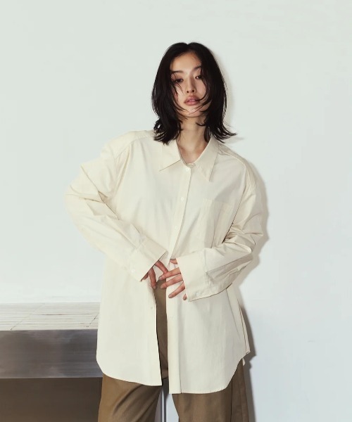 Knuth Marf(クヌースマーフ)の「Knuth Marf label over shirt(シャツ/ブラウス・レディース・イエロー・FREE)」の1枚目の写真