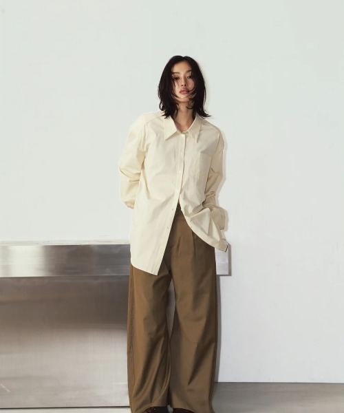 Knuth Marf(クヌースマーフ)の「Knuth Marf label over shirt(シャツ/ブラウス・レディース・イエロー・FREE)」の9枚目の写真
