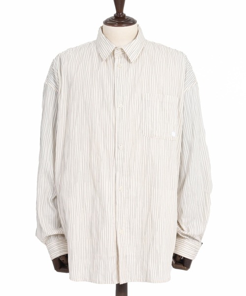ADAM PATEK(アダムパテック)の「ms6671-stitched calm pinchstripe shirt ストライプシャツ(AP2625004)(シャツ/ブラウス・メンズ・ブルー/ホワイト・1/2)」の16枚目の写真