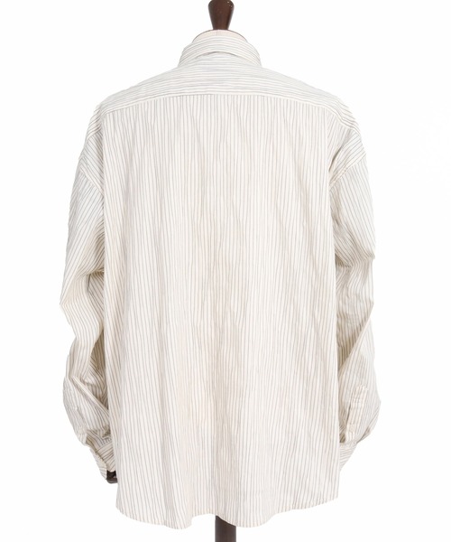 ADAM PATEK(アダムパテック)の「ms6671-stitched calm pinchstripe shirt ストライプシャツ(AP2625004)(シャツ/ブラウス・メンズ・ブルー/ホワイト・1/2)」の17枚目の写真