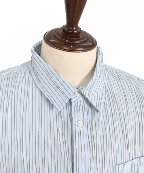 ADAM PATEK(アダムパテック)の「ms6671-stitched calm pinchstripe shirt ストライプシャツ(AP2625004)(シャツ/ブラウス・メンズ・ブルー/ホワイト・1/2)」の20枚目の写真