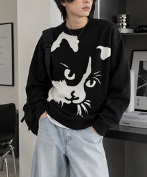 【Bls】【ZM】【Bling Leads】JQDコットンニット アニマル/猫
