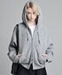 ADRER（アドラー）の「wool blend full-zip knit short parka / ウールブレンドフルジップニットショートパーカー（パーカー・L）」