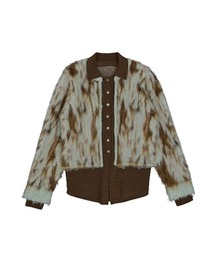 Ameri（アメリ）の「SHERBET JACQUARD KNIT CARDIGAN（カーディガン/ボレロ）」