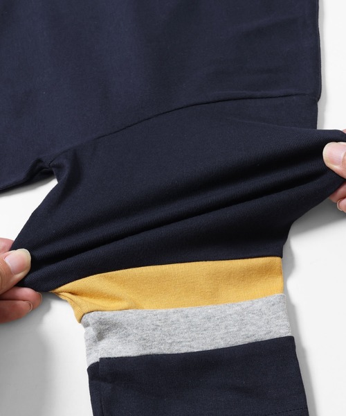 KRIFF MAYER（クリフメイヤー）の「タイトフィット袖切替5分袖Ｔシャツ（Tシャツ/カットソー・メンズ・グレー/ホワイト/グリーン/ピンク/チャコール/ネイビー・LARGE/MEDIUM）」の20枚目の写真