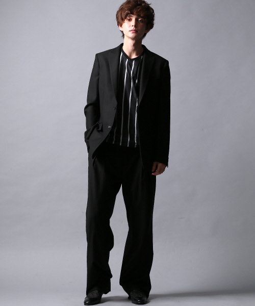 5351 POUR LES HOMMES(ゴーサンゴーイチプールオム)の「メモリーストライプVネック(Tシャツ/カットソー・メンズ・アイボリー/ブラック・1/2/3)」の10枚目の写真