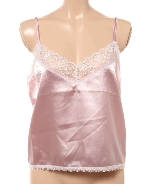 WEGO（ウィゴー）の「WEGO/ランジェリーキャミソール（キャミソール・レディース・ブラック/サックスブルー/ホワイト/ピンク/ライトピンク・FREE）」の12枚目の写真