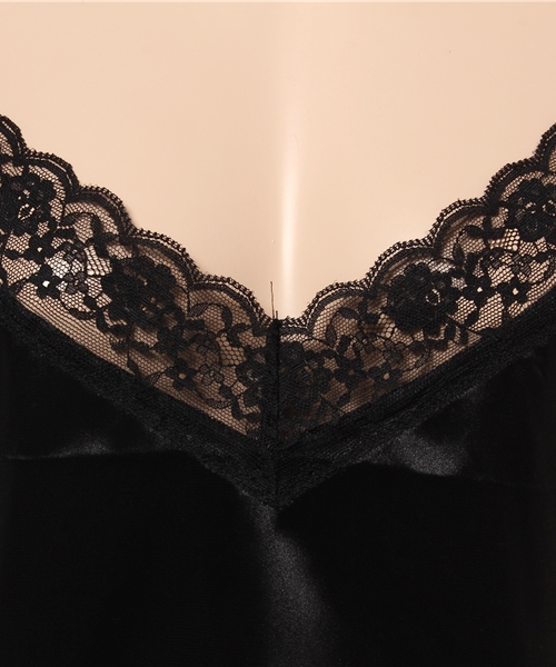 WEGO（ウィゴー）の「WEGO/ランジェリーキャミソール（キャミソール・レディース・ブラック/サックスブルー/ホワイト/ピンク/ライトピンク・FREE）」の8枚目の写真