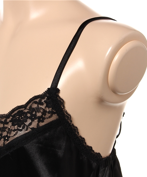 WEGO（ウィゴー）の「WEGO/ランジェリーキャミソール（キャミソール・レディース・ブラック/サックスブルー/ホワイト/ピンク/ライトピンク・FREE）」の9枚目の写真