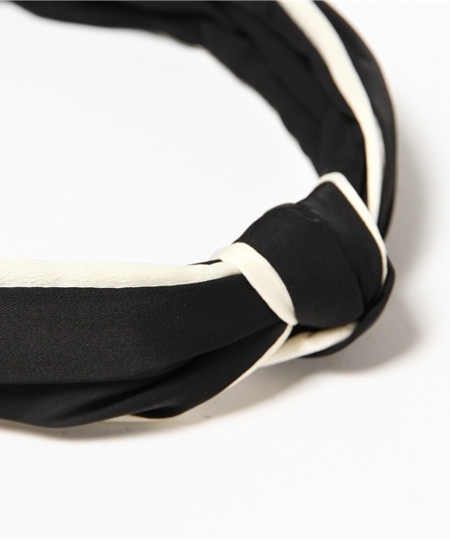 mystic（ミスティック）の「バイカラー結びカチューシャ（その他ヘアアクセサリー・レディース・ベージュ/ブラック・ﾌﾘ-）」の5枚目の写真