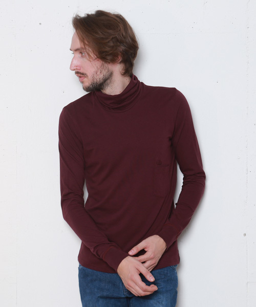 FACTOTUM（ファクトタム）の「【VALLIS】バイオシルキーシリーズタートルネック（Tシャツ/カットソー・メンズ・クリーム/ブラック/パープル/イエロー/ベージュ/オレンジ・46/44/48）」の5枚目の写真