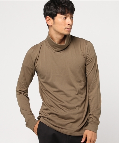 FACTOTUM（ファクトタム）の「【VALLIS】バイオシルキーシリーズタートルネック（Tシャツ/カットソー・メンズ・クリーム/ブラック/パープル/イエロー/ベージュ/オレンジ・46/44/48）」の3枚目の写真