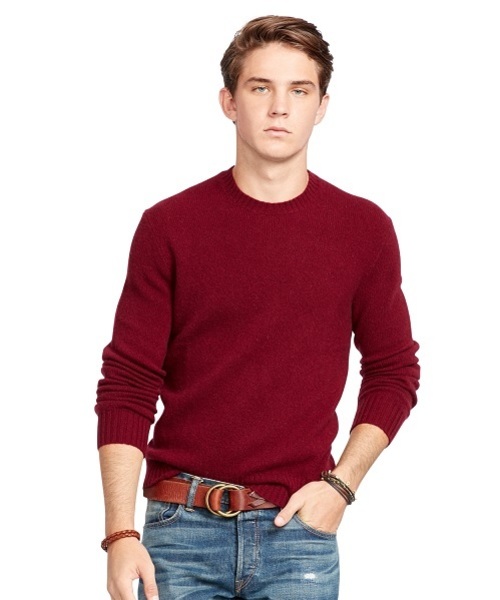 POLO RALPH LAUREN(ポロ ラルフ ローレン)の「メリノウールカシミヤ セーター(ニット/セーター・メンズ・レッド系1/ブラック/ネイビー・X-LARGE/X-SMALL/LARGE/MEDIUM/SMALL)」の3枚目の写真