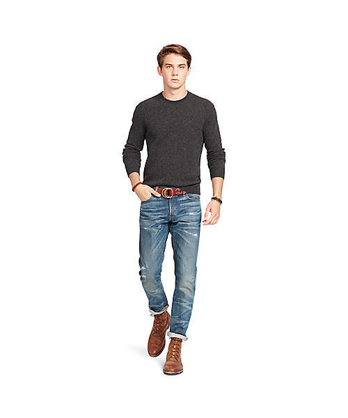 POLO RALPH LAUREN(ポロ ラルフ ローレン)の「メリノウールカシミヤ セーター(ニット/セーター・メンズ・レッド系1/ブラック/ネイビー・X-LARGE/X-SMALL/LARGE/MEDIUM/SMALL)」の4枚目の写真