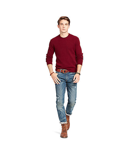 POLO RALPH LAUREN(ポロ ラルフ ローレン)の「メリノウールカシミヤ セーター(ニット/セーター・メンズ・レッド系1/ブラック/ネイビー・X-LARGE/X-SMALL/LARGE/MEDIUM/SMALL)」の8枚目の写真