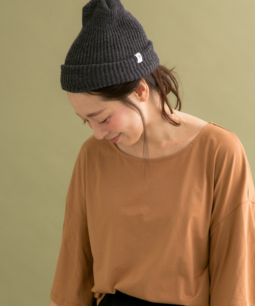 URBAN RESEARCH Sonny Label（アーバンリサーチサニーレーベル）の「Sonny Label  MADE IN USA ニット帽（ニットキャップ/ビーニー・レディース・インディゴブルー/マスタード/ホワイト/グリーン/レッド/ブラック/カーキ/チャコールグレー・ONE）」の3枚目の写真