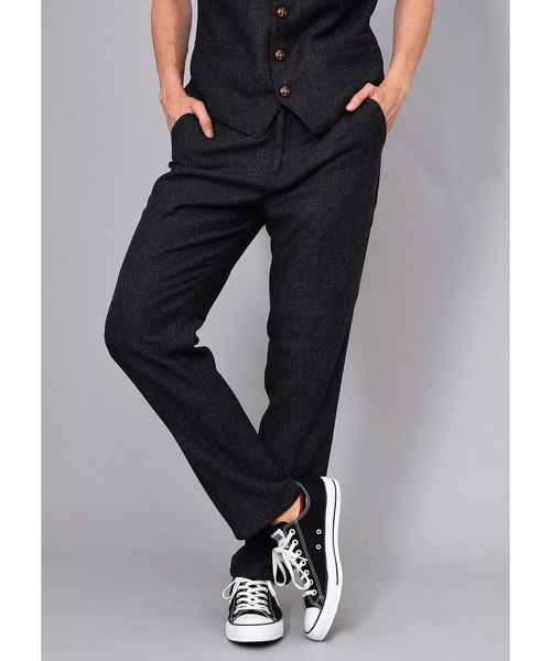 VIBGYOR（ヴィブジョー）の「VIBGYOR Select/ ツイードテーパードパンツ（その他パンツ・メンズ・グレー/チャコールグレー/グレー系その他/グレー系その他2・MEDIUM/LARGE/X-LARGE）」の4枚目の写真