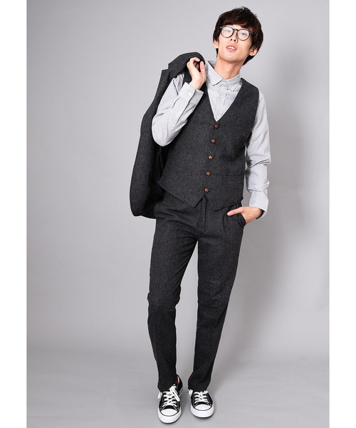 VIBGYOR（ヴィブジョー）の「VIBGYOR Select/ ツイードテーパードパンツ（その他パンツ・メンズ・グレー/チャコールグレー/グレー系その他/グレー系その他2・MEDIUM/LARGE/X-LARGE）」の14枚目の写真