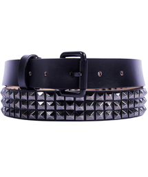 ８(eight) | 3連 スタッズベルト 本革 シンプル(ベルト)