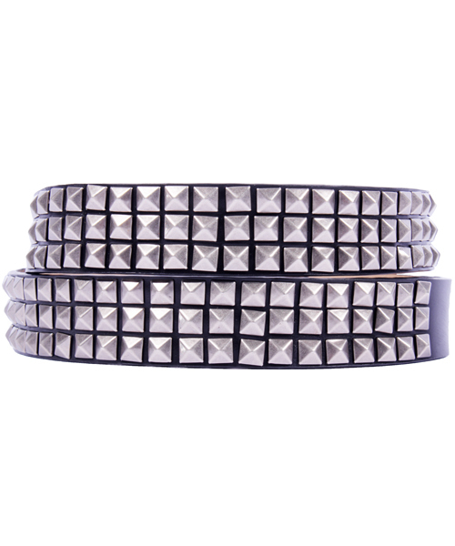 8(eight)(エイト)の「3連 スタッズベルト 本革 シンプル(ベルト・メンズ・シルバー/ブラック・FREE)」の20枚目の写真