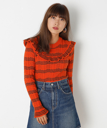 SLY | LACE WORK HG ラッフルTOPS(ニット/セーター)