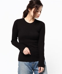 Re:EDIT | [リエディ]リブニットソーフレアスリーブトップス[2016秋冬新作]トップス/ニットトップス(ニット/セーター)