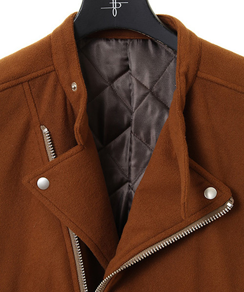 NO ID.（ノーアイディ）の「mj4437-ｳｰﾙｼﾞｬｰｼﾞｰ×ｸﾞﾛｸﾞﾗﾝWﾗｲﾀﾞｰｽMA-1-BLZ ﾌﾞﾙｿﾞﾝ（MA-1・メンズ・アッシュグレー/ブラック/ベージュ・2/3/1）」の11枚目の写真