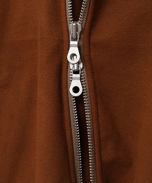 NO ID.（ノーアイディ）の「mj4437-ｳｰﾙｼﾞｬｰｼﾞｰ×ｸﾞﾛｸﾞﾗﾝWﾗｲﾀﾞｰｽMA-1-BLZ ﾌﾞﾙｿﾞﾝ（MA-1・メンズ・アッシュグレー/ブラック/ベージュ・2/3/1）」の6枚目の写真