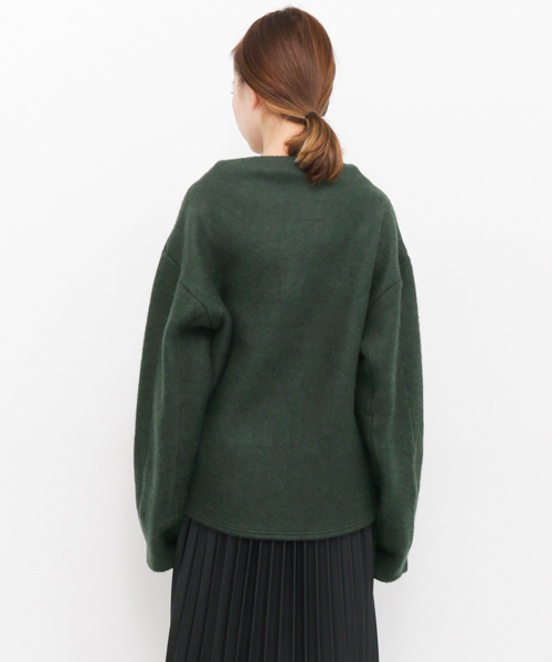 KBF（ケイビーエフ）の「KBF ハイネック袖ボリュームカットソー（Tシャツ/カットソー・レディース・グリーン/ライトグレー/ブルー・ONE）」の6枚目の写真