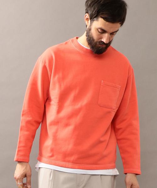 BEAUTY&YOUTH UNITED ARROWS(ビューティーアンドユースユナイテッドアローズ)の「BY ガーメントダイ ワイド スウェット ◆(スウェット・メンズ・ライラック/ライトピンク/ブラック・LARGE/SMALL/X-LARGE/MEDIUM)」の1枚目の写真