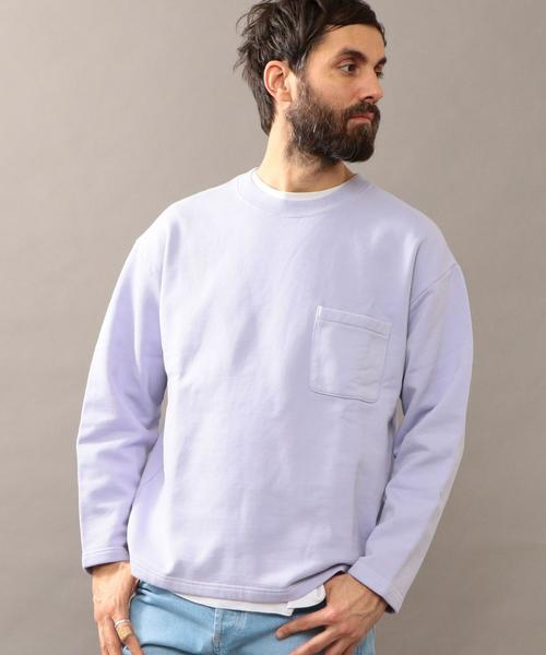 BEAUTY&YOUTH UNITED ARROWS(ビューティーアンドユースユナイテッドアローズ)の「BY ガーメントダイ ワイド スウェット ◆(スウェット・メンズ・ライラック/ライトピンク/ブラック・LARGE/SMALL/X-LARGE/MEDIUM)」の3枚目の写真