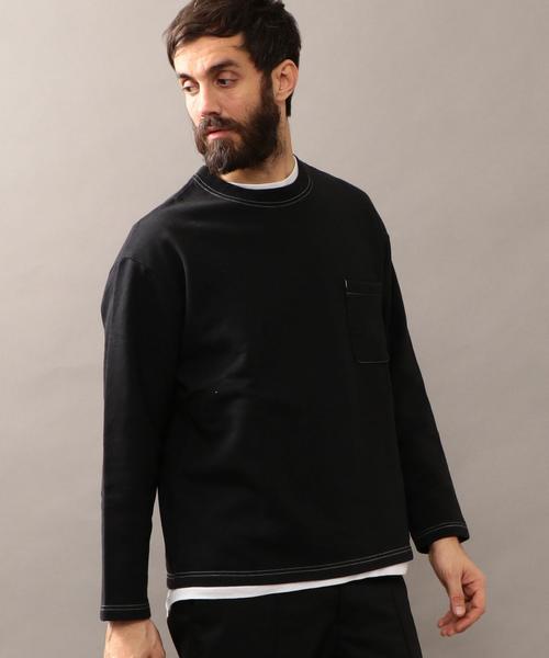 BEAUTY&YOUTH UNITED ARROWS(ビューティーアンドユースユナイテッドアローズ)の「BY ガーメントダイ ワイド スウェット ◆(スウェット・メンズ・ライラック/ライトピンク/ブラック・LARGE/SMALL/X-LARGE/MEDIUM)」の2枚目の写真