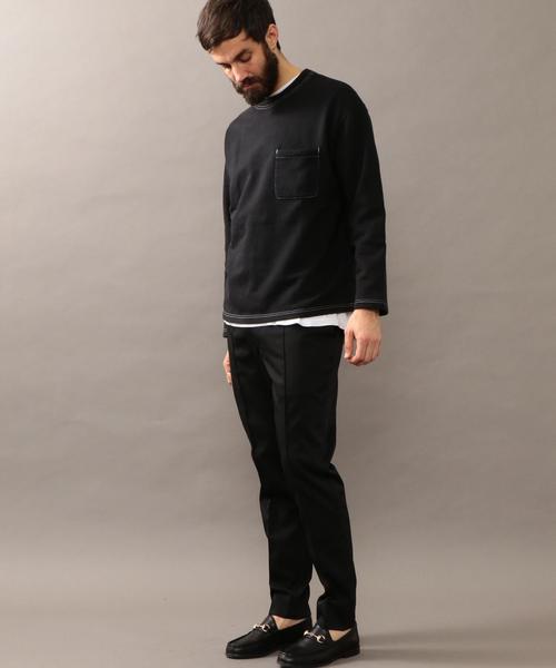 BEAUTY&YOUTH UNITED ARROWS(ビューティーアンドユースユナイテッドアローズ)の「BY ガーメントダイ ワイド スウェット ◆(スウェット・メンズ・ライラック/ライトピンク/ブラック・LARGE/SMALL/X-LARGE/MEDIUM)」の4枚目の写真
