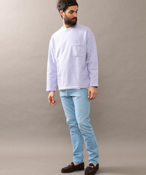 BEAUTY&YOUTH UNITED ARROWS(ビューティーアンドユースユナイテッドアローズ)の「BY ガーメントダイ ワイド スウェット ◆(スウェット・メンズ・ライラック/ライトピンク/ブラック・LARGE/SMALL/X-LARGE/MEDIUM)」の6枚目の写真