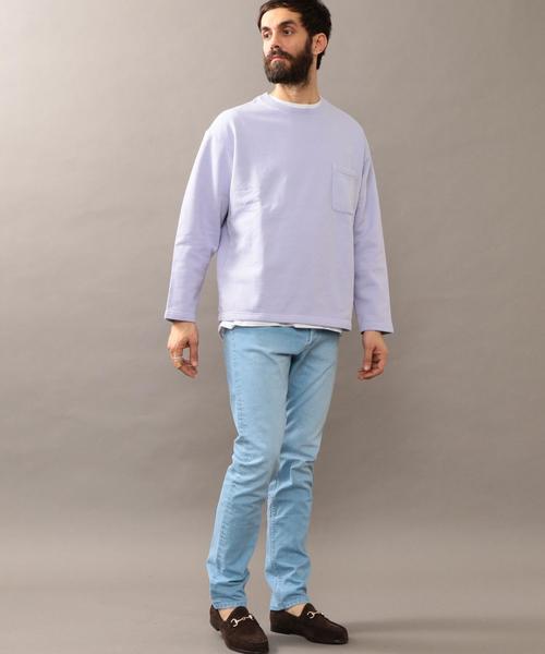 BEAUTY&YOUTH UNITED ARROWS(ビューティーアンドユースユナイテッドアローズ)の「BY ガーメントダイ ワイド スウェット ◆(スウェット・メンズ・ライラック/ライトピンク/ブラック・LARGE/SMALL/X-LARGE/MEDIUM)」の7枚目の写真
