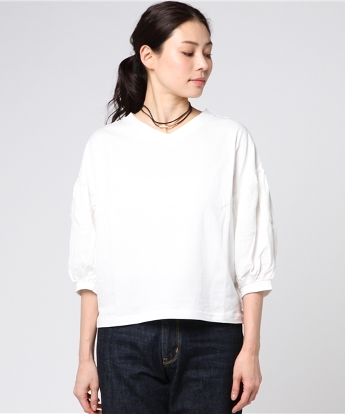 Honeys（ハニーズ）の「チョーカー付プルオーバー（Tシャツ/カットソー・レディース・ブラック/オフホワイト/杢グレー/レッド/グリーン・L/M）」の6枚目の写真