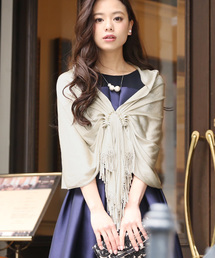 フリンジショール・ストール結婚式 オケージョン フォーマル 二次会 お呼ばれ