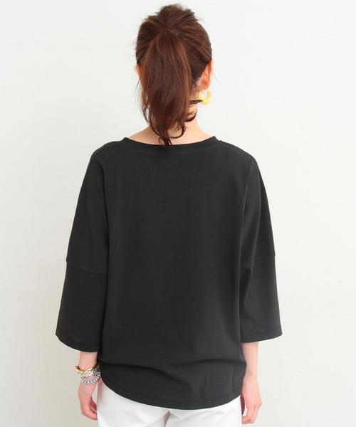 BEAUTY&YOUTH UNITED ARROWS（ビューティーアンドユースユナイテッドアローズ）の「BY∴ ドルマンポケット6分袖カットソー ◆（Tシャツ/カットソー・レディース・ホワイト/ブラック/ナチュラル/マスタード/オリーブ/ダークグリーン・FREE）」の13枚目の写真