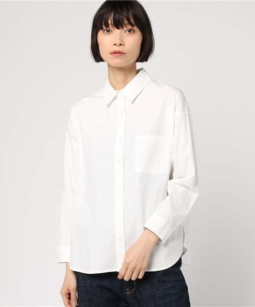 N.（N. Natural Beauty Basic）（エヌエヌナチュラルビューティーベーシック）の「コットンBIGシャツ（シャツ/ブラウス・レディース・ホワイト/ホワイト系その他/ダークネイビー・MEDIUM）」の16枚目の写真