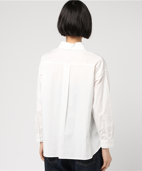 N.（N. Natural Beauty Basic）（エヌエヌナチュラルビューティーベーシック）の「コットンBIGシャツ（シャツ/ブラウス・レディース・ホワイト/ホワイト系その他/ダークネイビー・MEDIUM）」の15枚目の写真