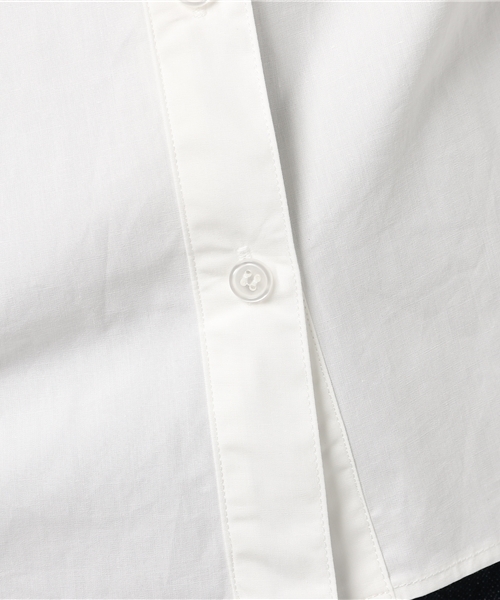 N.（N. Natural Beauty Basic）（エヌエヌナチュラルビューティーベーシック）の「コットンBIGシャツ（シャツ/ブラウス・レディース・ホワイト/ホワイト系その他/ダークネイビー・MEDIUM）」の11枚目の写真