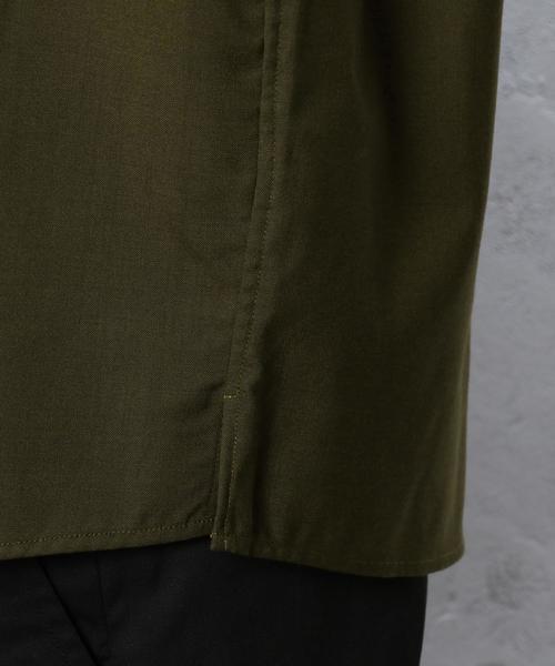 green label relaxing（グリーンレーベルリラクシング）の「[ウォッシャブル] KC WSBL/TRO オープンカラー S/S シャツ ◆（シャツ/ブラウス・メンズ・ブラック/オリーブ・SMALL/MEDIUM/LARGE）」の10枚目の写真