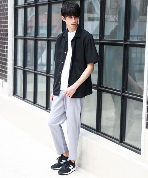 green label relaxing（グリーンレーベルリラクシング）の「[ウォッシャブル] KC WSBL/TRO オープンカラー S/S シャツ ◆（シャツ/ブラウス・メンズ・ブラック/オリーブ・SMALL/MEDIUM/LARGE）」の15枚目の写真