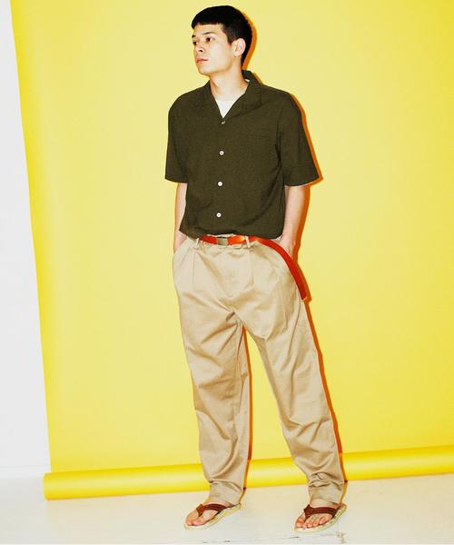 green label relaxing（グリーンレーベルリラクシング）の「[ウォッシャブル] KC WSBL/TRO オープンカラー S/S シャツ ◆（シャツ/ブラウス・メンズ・ブラック/オリーブ・SMALL/MEDIUM/LARGE）」の16枚目の写真