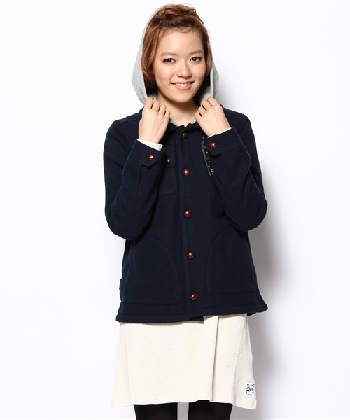 X-girl(エックスガール)の「CPO JACKET(その他アウター・レディース・レッド/ネイビー・1/2)」の1枚目の写真