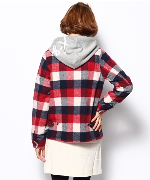 X-girl(エックスガール)の「CPO JACKET(その他アウター・レディース・レッド/ネイビー・1/2)」の4枚目の写真