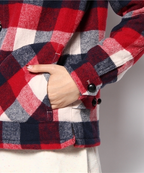 X-girl(エックスガール)の「CPO JACKET(その他アウター・レディース・レッド/ネイビー・1/2)」の9枚目の写真