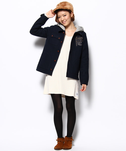 X-girl(エックスガール)の「CPO JACKET(その他アウター・レディース・レッド/ネイビー・1/2)」の7枚目の写真